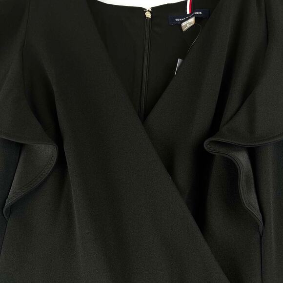 CYBER MONDAY! Tommy Hilfiger Ruffled Sleeve Cropped Jumpsuit Size 8 NWT - Picture 3 of 15